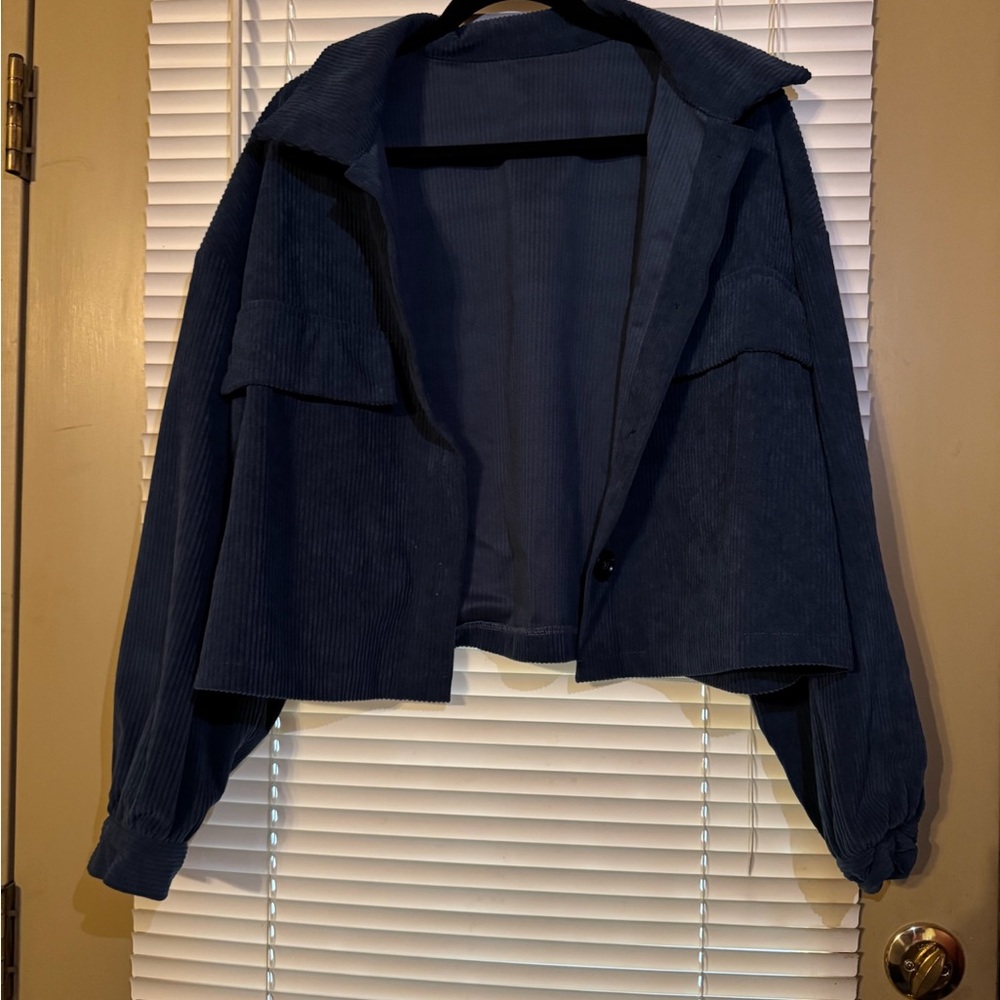 Women's Blue Corduroy Jacket